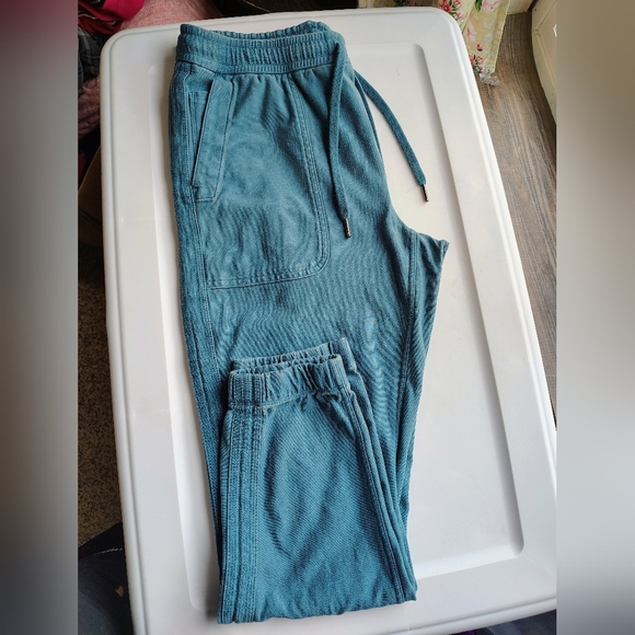 Athleta Farallón Jogger Pants Women's Teal Lace Up Cotton sz M. - Picture 3 of 17